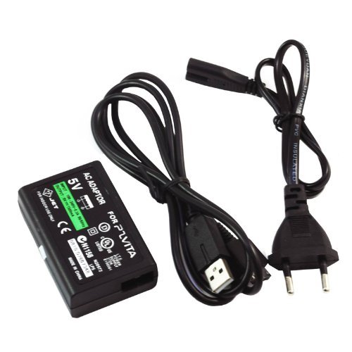 OSTENT EU Plug AC Wall Adapter & USB Charger for Sony PS Vita - Fast Charging Cable