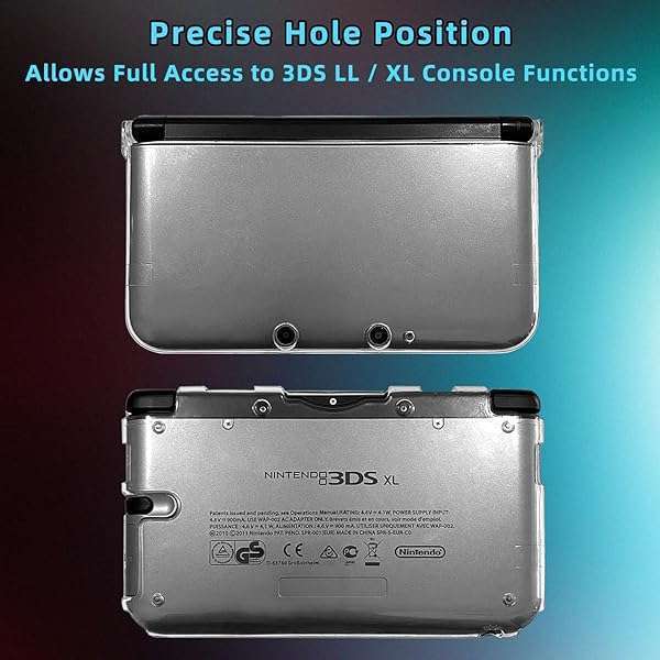 OSTENT Clear Crystal Hard Case for Nintendo 3DS XL LL - Durable Protective Cover in Clear White - Image 6