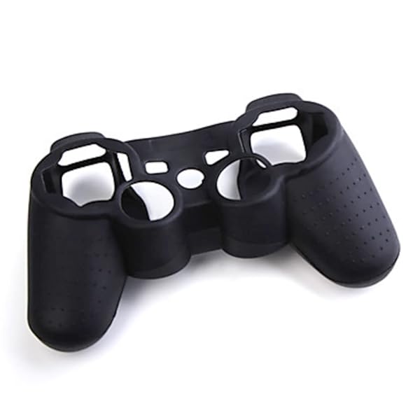 OSTENT Black Silicone Gel Case for PS2 & PS3 Controllers - Soft Skin Protective Cover - Image 3