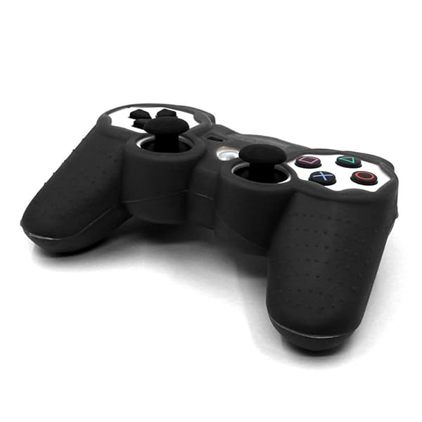 OSTENT Black Silicone Gel Case for PS2 & PS3 Controllers - Soft Skin Protective Cover - Image 6
