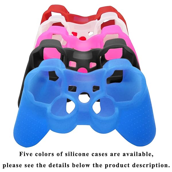 OSTENT Black Silicone Gel Case for PS2 & PS3 Controllers - Soft Skin Protective Cover - Image 8