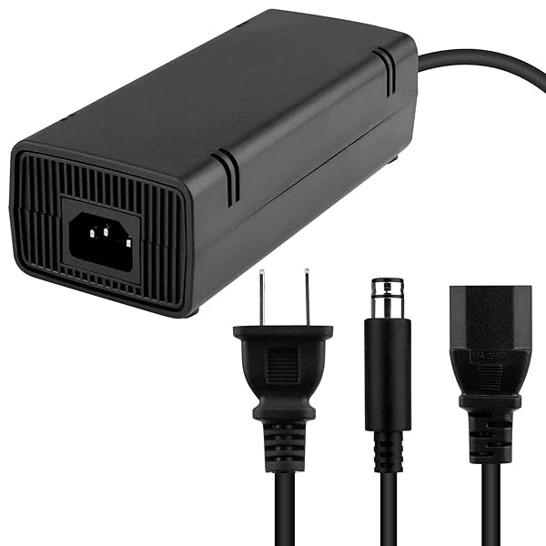 OSTENT US AC Adapter Charger for Xbox 360 E Console - Power Supply Cable Cord