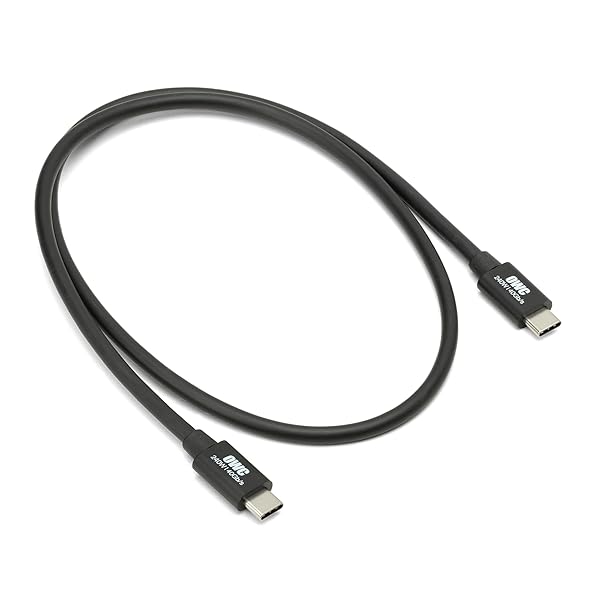 OWC 28-Inch Thunderbolt 4 & USB-C Cable: 40Gbps Data, 240W Power, 8K Video - Fast Charging & High-Speed Performance