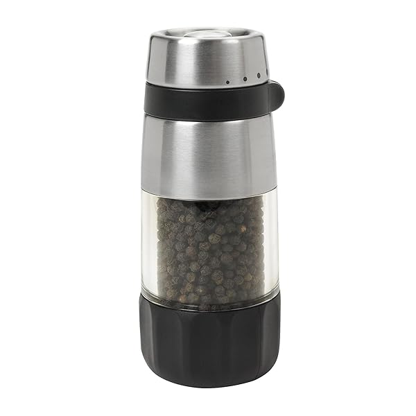 OXO Good Grips Mess-Free Pepper Grinder: Stainless Steel for Effortless Seasoning