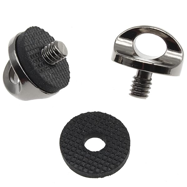 OZXNO 1/4 Thread Camera Neck Strap Screw Holder Zinc Alloy with Rubber Washer 2Pcs for Secure Camera Attachment