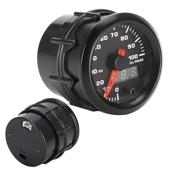 Oil Pressure Gauge 2inch 52mm Car Oil Pressure Meter with 7 Colors Digital LED Display and Sensor - Image 4