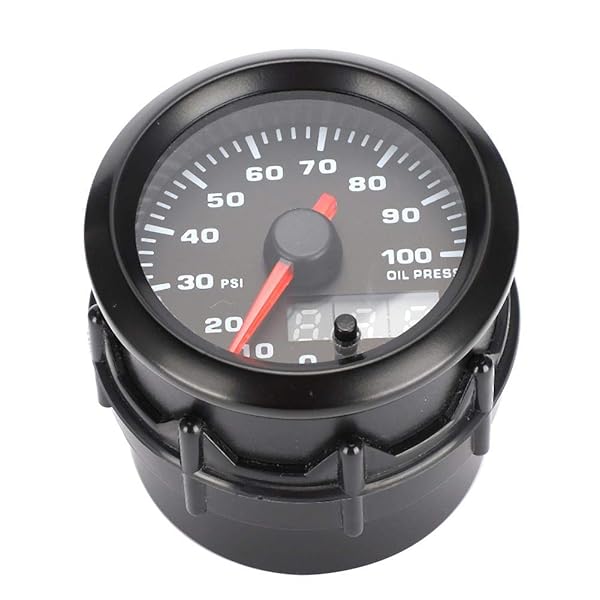 Oil Pressure Gauge 2inch 52mm Car Oil Pressure Meter with 7 Colors Digital LED Display and Sensor - Image 5