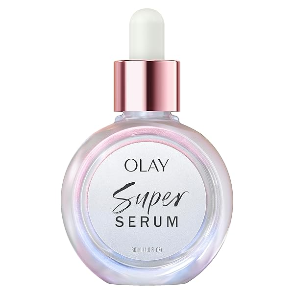 Olay Super Serum 1.0 oz: Niacinamide, Vitamin C, Collagen Peptide & AHA for Radiant Skin