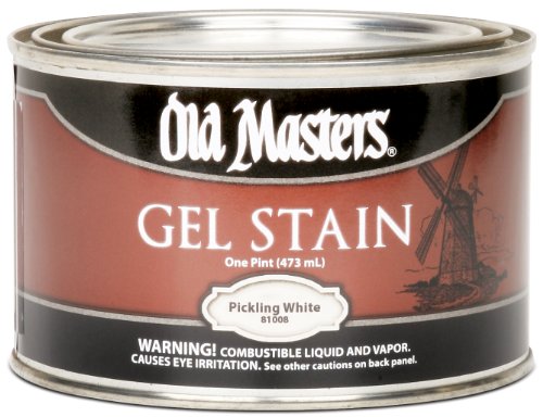 Old Masters 81008 Gel Stain Pint in Pickling White - Perfect for DIY Projects & Home Decor
