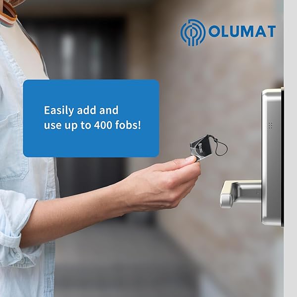 Olumat Smart Door Lock Fob Keyless Entry Keypad Fingerprint Smart Locks for Front Door Passcode Code Set of 3 - Image 5