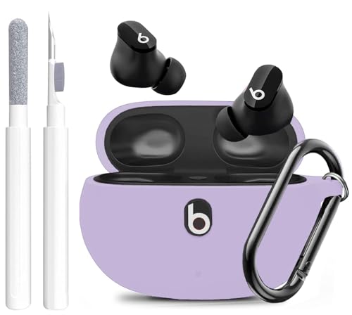 Olytop for Beats Studio Buds Bud + Case with Cleaner kit 2021 2023, Soft Silicone Case New Beat Studio Buds Plus Cover Protective Skin with Keychain