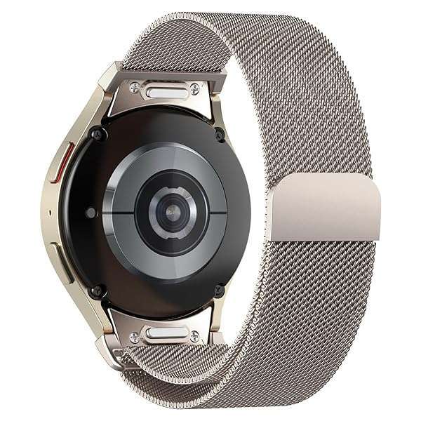 One Click No Gap Metal Band for Samsung Galaxy Watch 6/7/FE & Classic - Stainless Steel Magnetic Strap for 40mm, 44mm, 47mm, 43mm