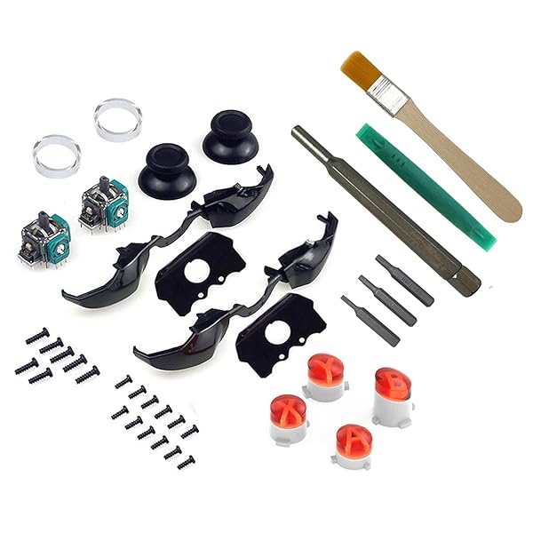 Onyehn 2 Pack Bumpers Replacement Kit for Xbox One Elite Controller with ABXY Buttons Mod Kit and Screwdriver Repair Tools