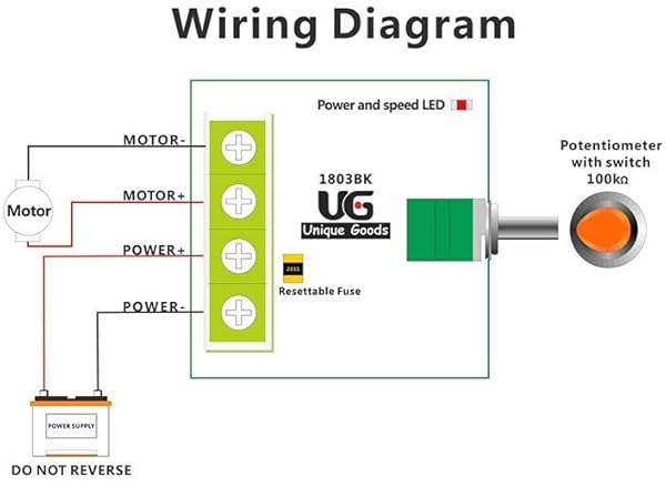 Onyehn 10 Pack Low Voltage DC Motor Speed Controller 1.8V-12V 2A PWM Adjustable with Speed Control Knob - Image 5
