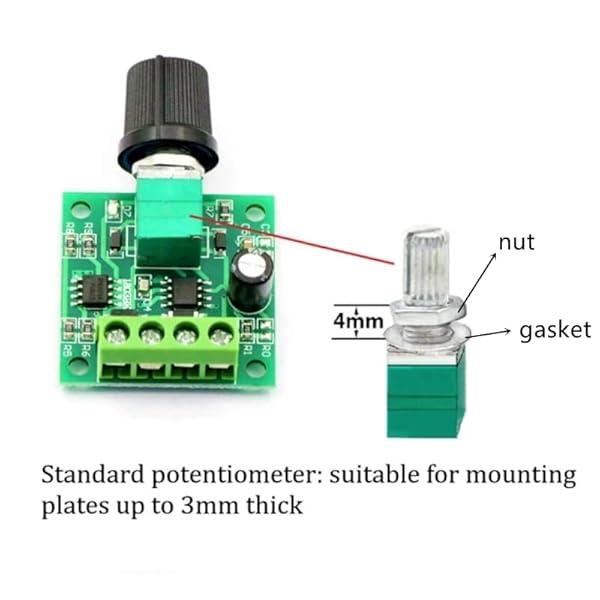 Onyehn 10 Pack Low Voltage DC Motor Speed Controller 1.8V-12V 2A PWM Adjustable with Speed Control Knob - Image 6