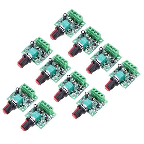 Onyehn 10 Pack Low Voltage DC Motor Speed Controller 1.8V-12V 2A PWM Adjustable with Speed Control Knob - Image 2
