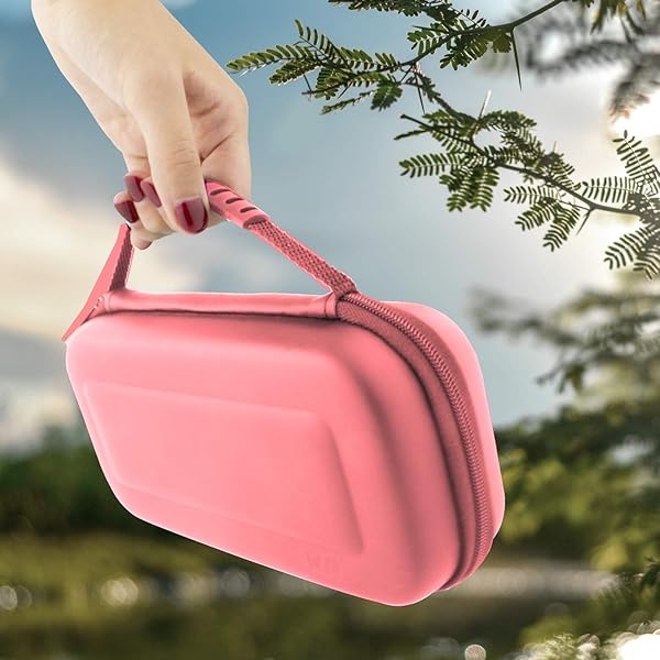 Orzly Carry Case for Nintendo Switch Lite Portable Travel Case with Storage for Games and Accessories Coral - Image 4