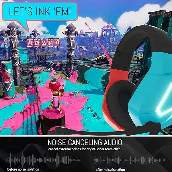 Orzly Hornet RXH-20 Gaming Headset for Nintendo Switch OLED & Lite - Color Match, LED Mic & Remote - Image 8