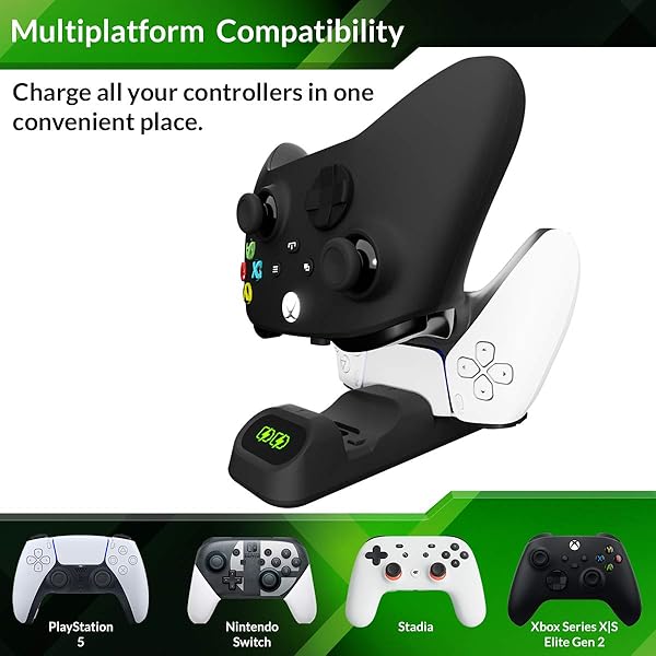 Orzly Xbox Series X|S Controller Charger Dock - USB Type-C Stand for Xbox, PS5, Stadia & Switch - Image 4