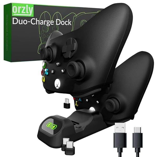 Orzly Xbox Series X|S Controller Charger Dock - USB Type-C Stand for Xbox, PS5, Stadia & Switch - Image 2