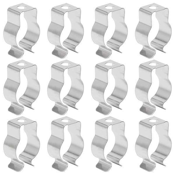 100Pcs Othmro Steel Pipe Clamps - T5 U Clips for LED Bulbs & Fluorescent Tube Mounting Accessories