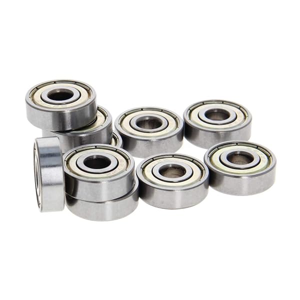 Othmro Othmro 10Pcs 627ZZ Deep Groove Ball Bearings Double Sealed Carbon Steel 7x22x7mm for Scooters Elevators Skateboards and More