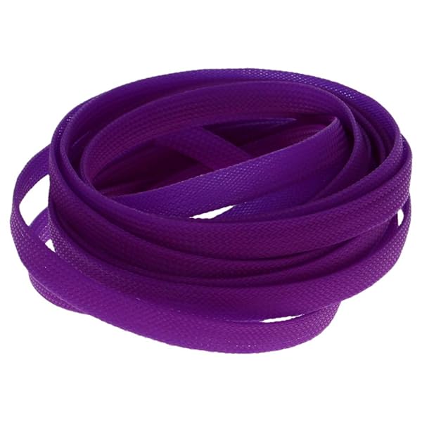 Othmro 16.4ft PET Flexible Braided Cable Sleeves 0.39in Wire Loom Organizers for TV Audio PC Computer Cords Purple