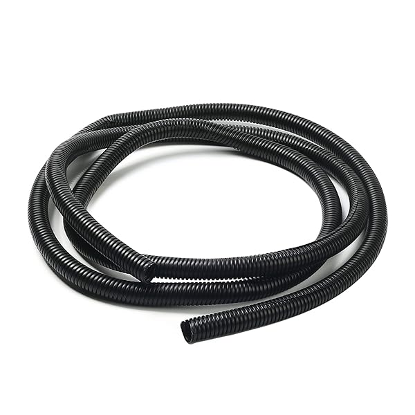 Othmro 0.67inch ID 9.84FT Electrical Conduit Split Wire Loom Tubing Flexible Polyethylene Hose Cover for Home Outdoor Automotive Marine Use Black