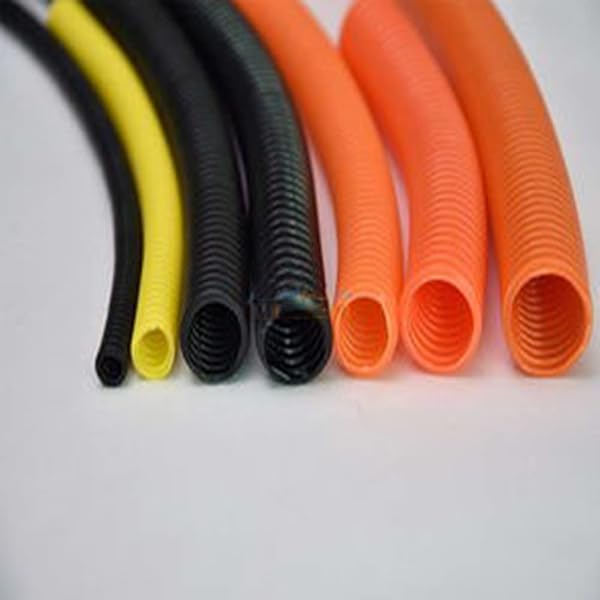 Othmro 6.56Ft Corrugated Tube 0.67 ID Flexible Bellows Pipe for Home Outdoor Automotive Marine Wire Wrap Cover Black - Image 9