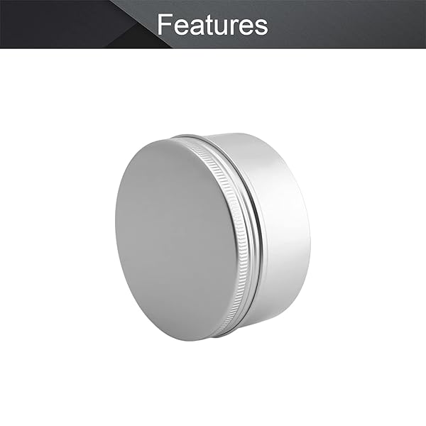 200ml Round Aluminum Cans with Screw Top Lid - Perfect for Lip Balm, Crafts, and Candles | Othmro Silver Containers - Image 4