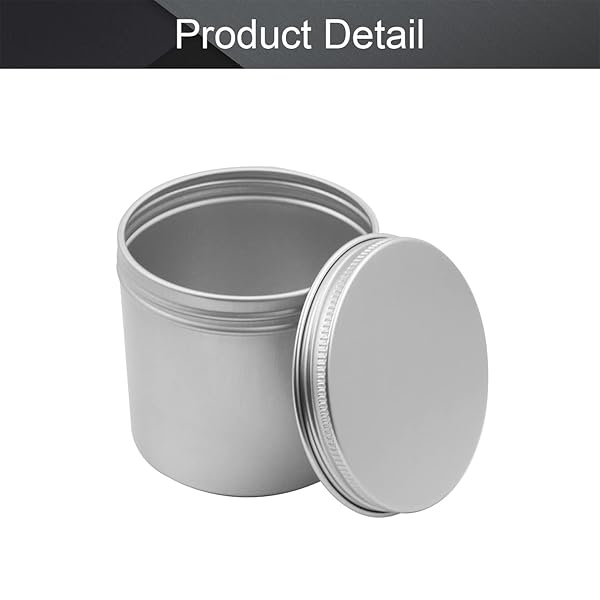 Buy Othmro 250ml Round Aluminum Cans with Screw Top Lid - Perfect for Lip Balm, Crafts, and Candles - Image 5