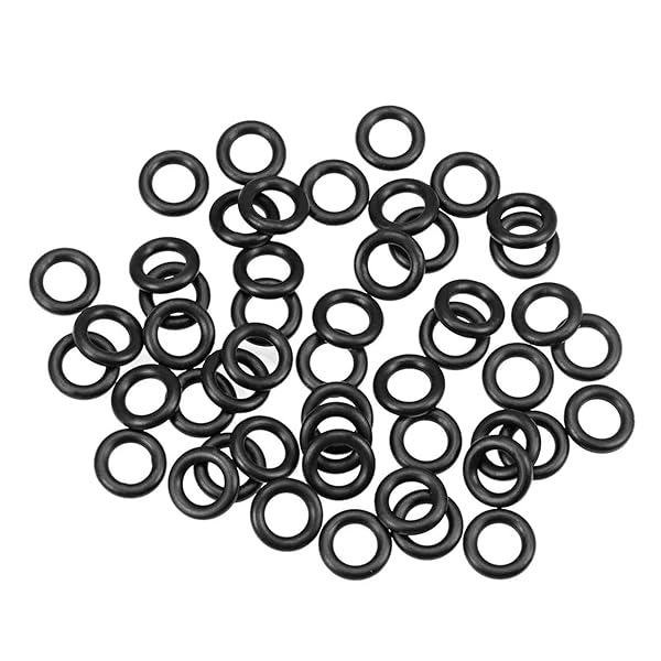 Othmro Othmro 25pcs Nitrile Rubber O-Rings 1.5mm Wire Dia 8mm OD for Oil Air Sealing Professional Plumbing Car Repair Black
