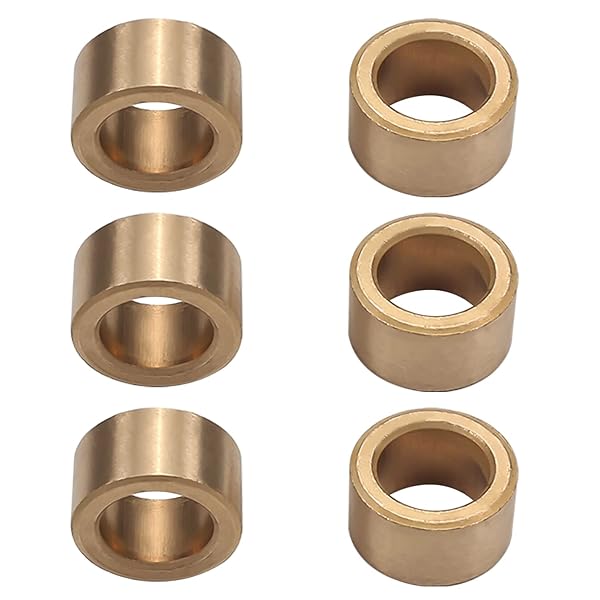 Othmro Othmro 6Pcs Self Lubricating Sintered Bronze Bearing Sleeve 12mm Bore 18mm OD 10mm Length for Electrical Equipment and Printing Machinery