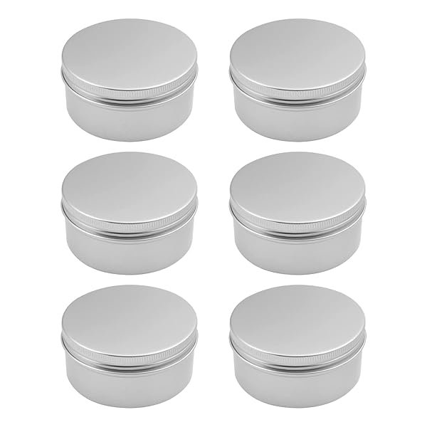 Othmro OTHMRO 6pcs 6.8oz Metal Round Tins - Perfect for Salves, Spices, Lip Balm & More | Durable Aluminum Containers with Screw Lid