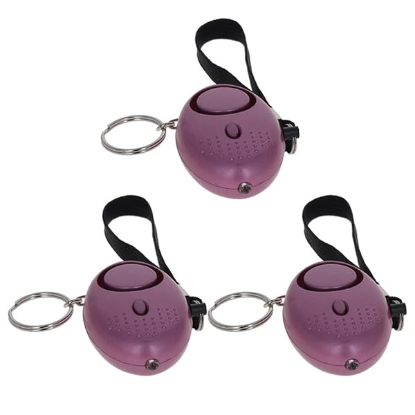 Othmro Safe Sound Personal Alarm 3 Pack 120DB Keychain Emergency Safety Alarm with LED Lights for Women Men Children Elderly Purple