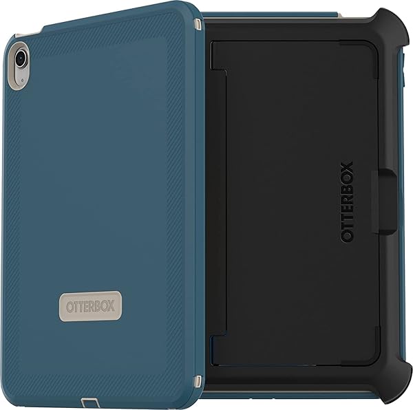 OtterBox Defender Series iPad 10th Gen Case Baja Beach Blue with Apple Pencil Storage and 4 Position Stand