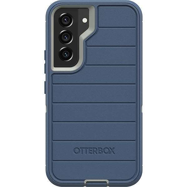 OtterBox OtterBox Defender Case for Samsung Galaxy S22 - Anti-Microbial, Fort Blue, with Belt Clip/Stand - Retail Packaging