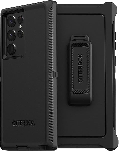 OtterBox Defender Series Case for Galaxy S22 Ultra with Holster Clip Black Non-Retail Packaging