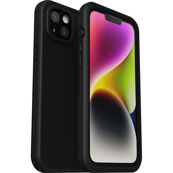 OtterBox Fre Case for iPhone 14 Plus Waterproof Shockproof Slim Design with Built in Screen Protector Military Standard Black