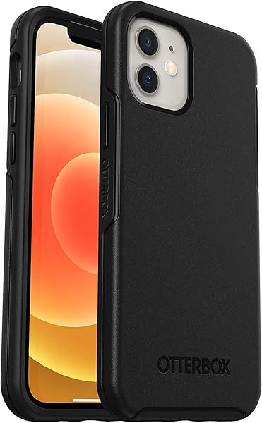 OtterBox Symmetry Case for iPhone 12 Mini with MagSafe - Black, Non-Retail Packaging