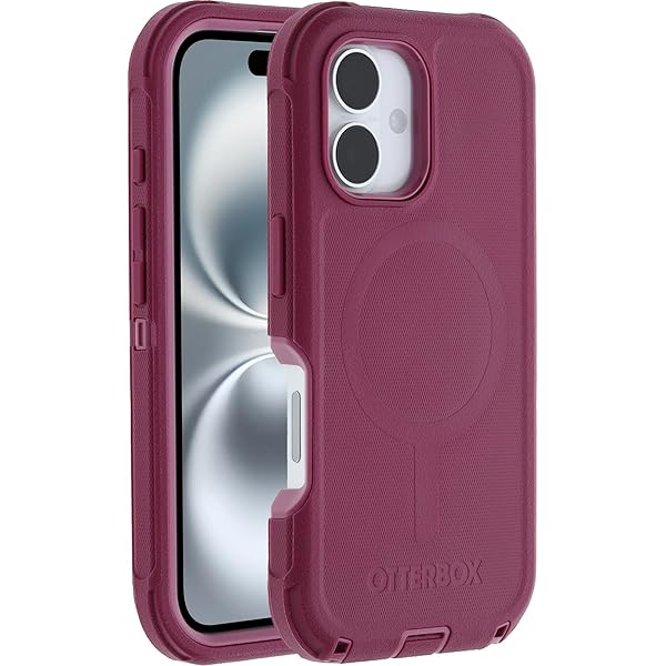 OtterBox iPhone 16 Defender Series Case in Foxberry Pink for Ultimate Protection and Style