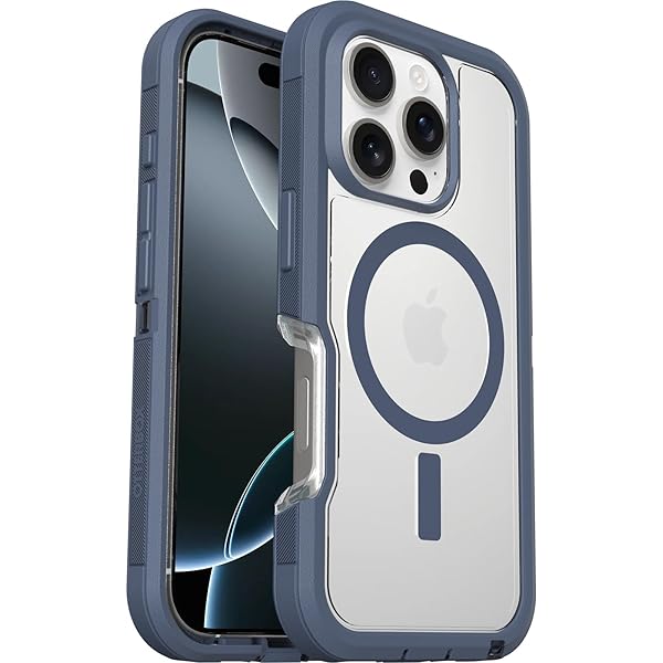 OtterBox iPhone 16 Pro Defender Series XT Clear Case Baby Blue Clear for Ultimate Protection