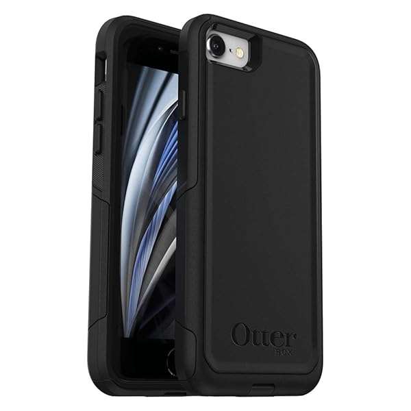 OtterBox Commuter Series Case for iPhone SE 3rd/2nd Gen, 8 & 7 - Slim, Tough, Pocket-Friendly Protection in Black