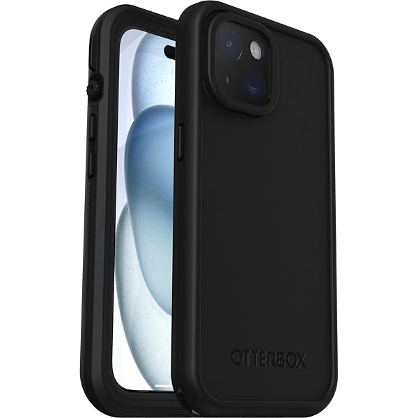 OtterBox Otterbox iPhone 15 LifeProof FRE Waterproof Dustproof Shockproof Case with MagSafe Black for Ultimate Protection