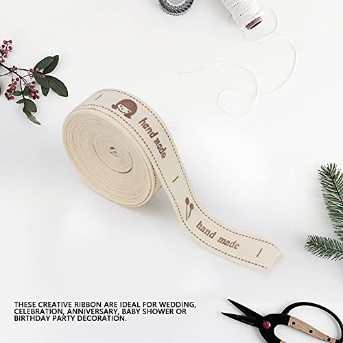 Oumefar Handmade Cotton Ribbon Tape Sewing Tags for Gift Wrapping and Decoration - Image 8
