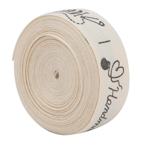 Handmade with Love Cotton Ribbon Tape - Perfect Sewing Tags & Gift Wrapping Labels - Image 3
