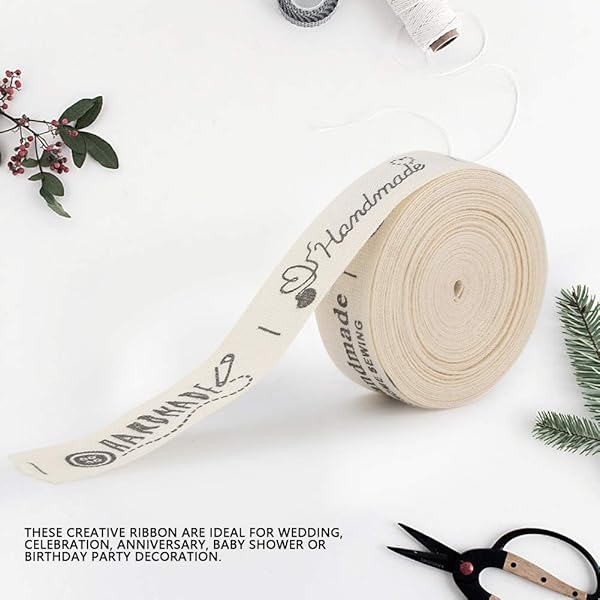 Handmade with Love Cotton Ribbon Tape - Perfect Sewing Tags & Gift Wrapping Labels - Image 8