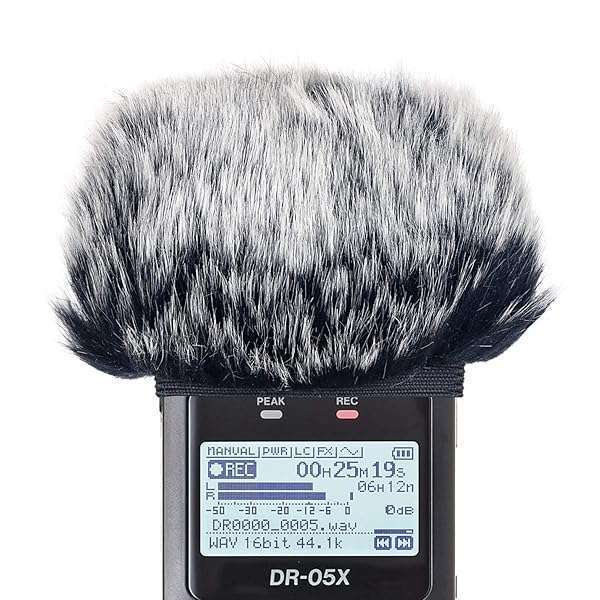 Outdoor Microphone Windscreen for Tascam DR-05X & DR-05 - Furry Cover by SUNMON