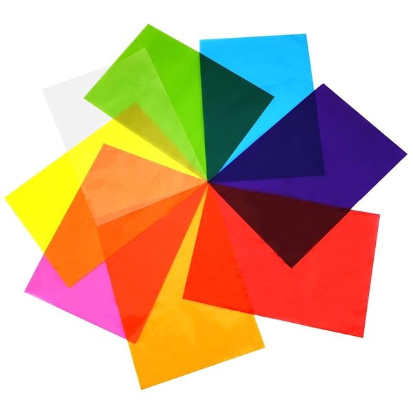 Outus 104-Piece Color Cellophane Wrap Paper Set for DIY Crafts & Decorations - 11x8.5 Inch Cello Sheets - Image 3