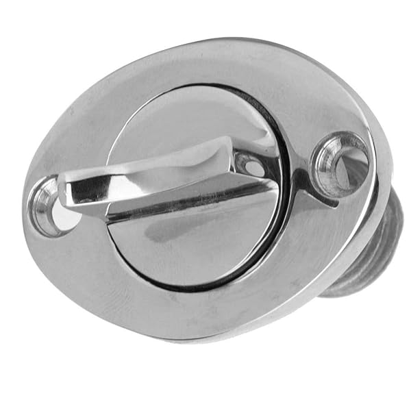 316 Stainless Steel Oval Garboard Drain Plug for 1'' Hole - Waterproof 3/4'' Threaded Boat Plug